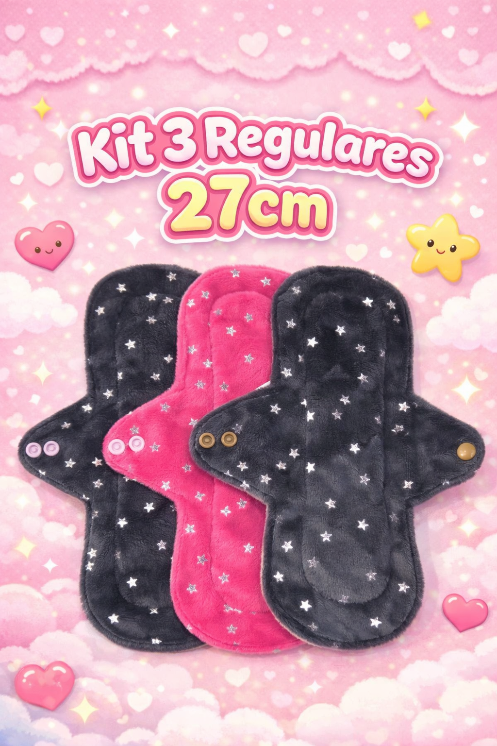 Kit 3 toallas regulares  Lunisima de 27 cm