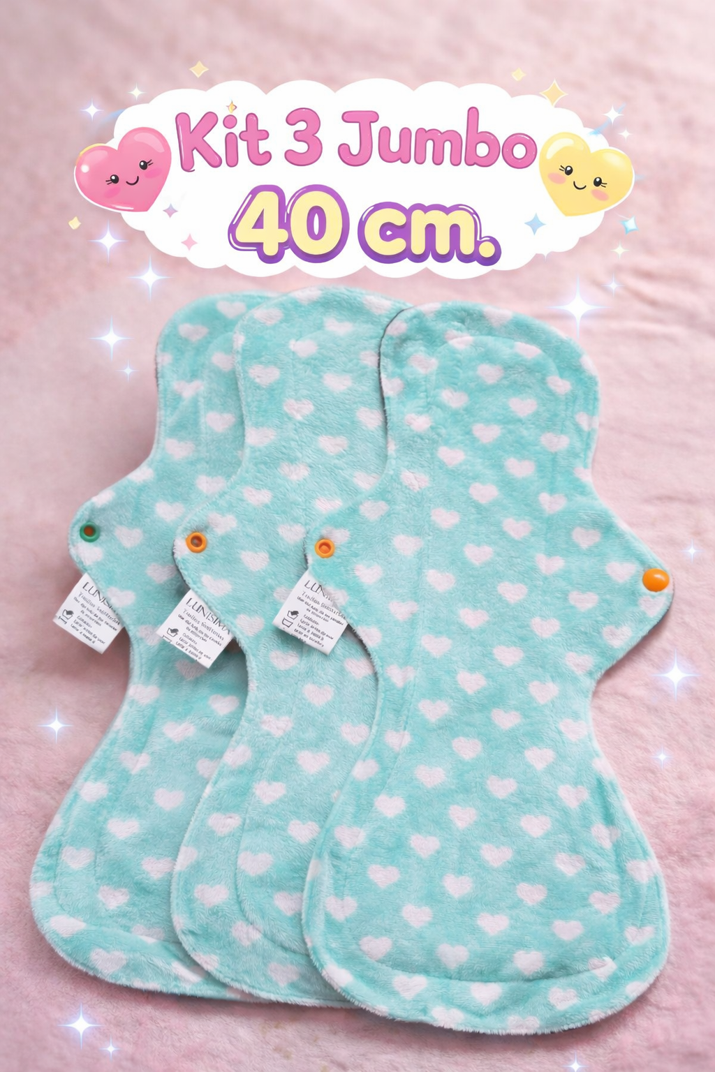 Kit 3 toallas Lunisima Jumbo 40 cm