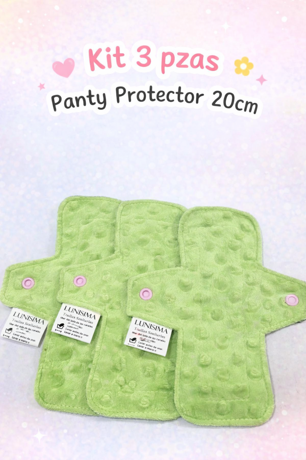 Kit 3 panty protector Lunisima 20 cm cuadrado
