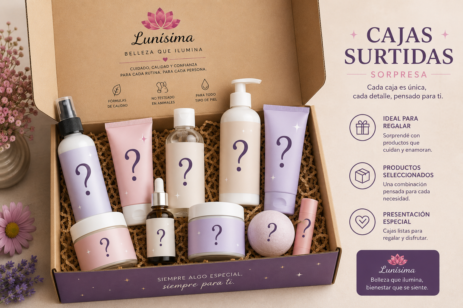 Caja 5 cosmética Lunísima surtida sorpresa