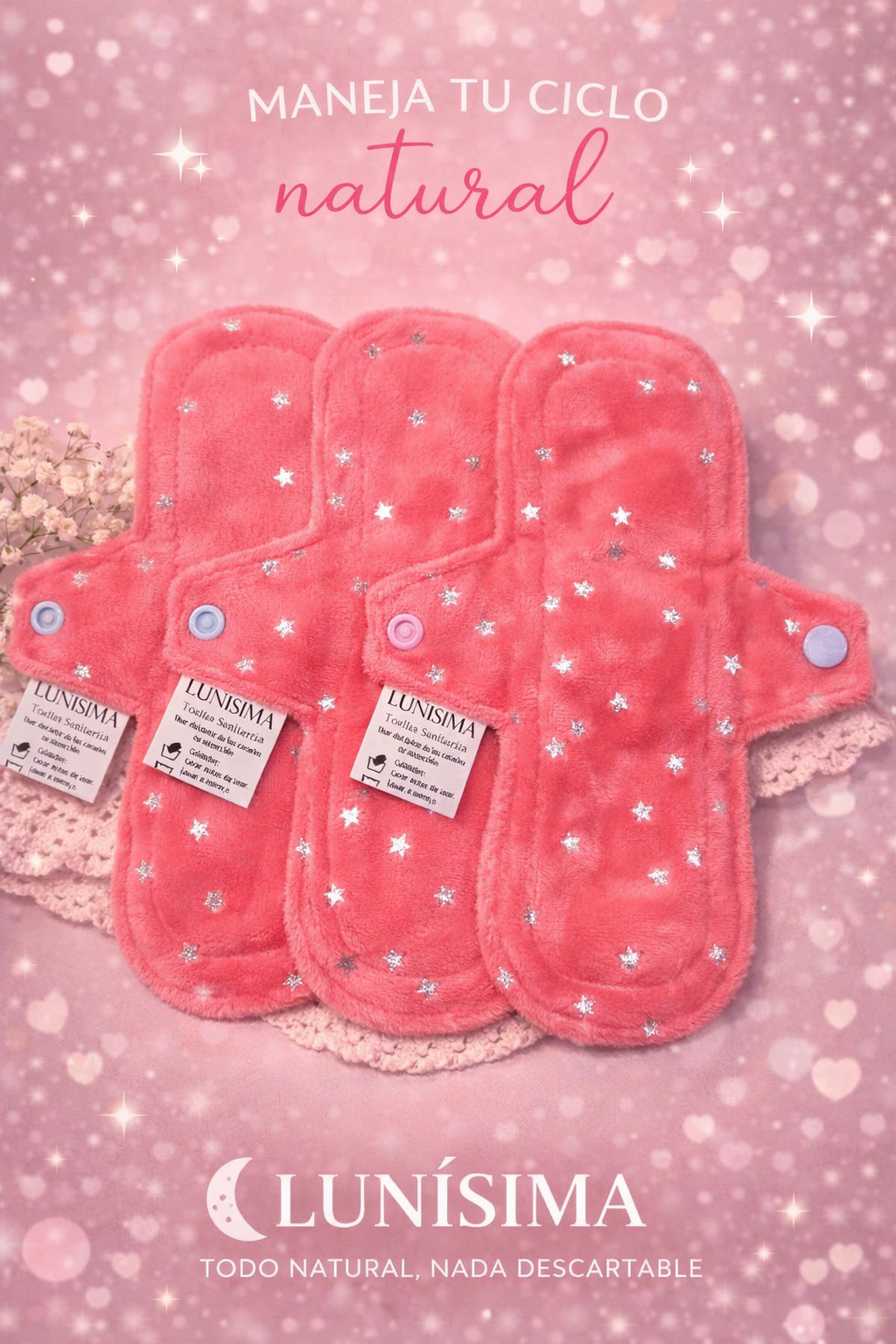 kit 3 pzas toallas Lunisima 23 cm Regular