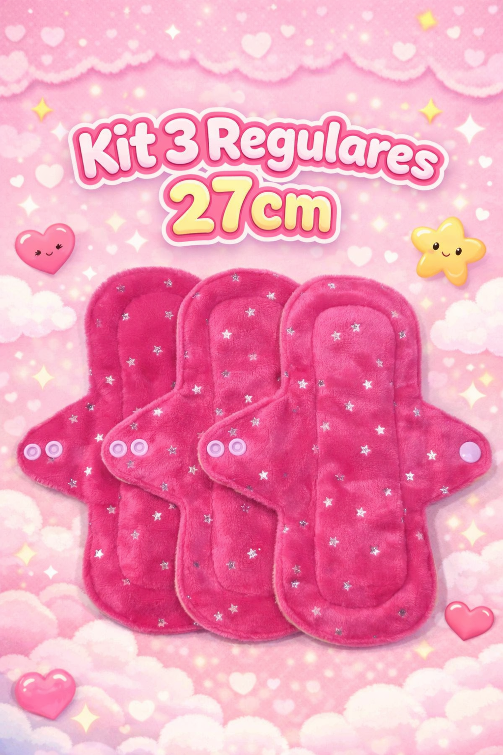 Kit 3 toallas regulares  Lunisima de 27 cm