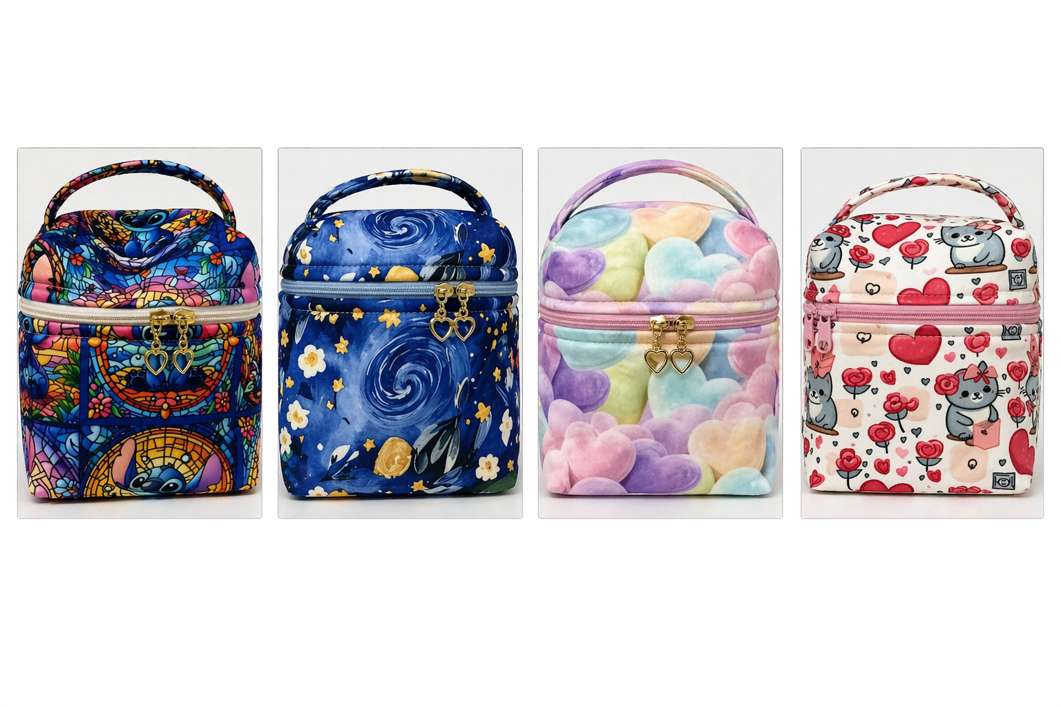 Bolsas tipo cosmetiquera con cierre