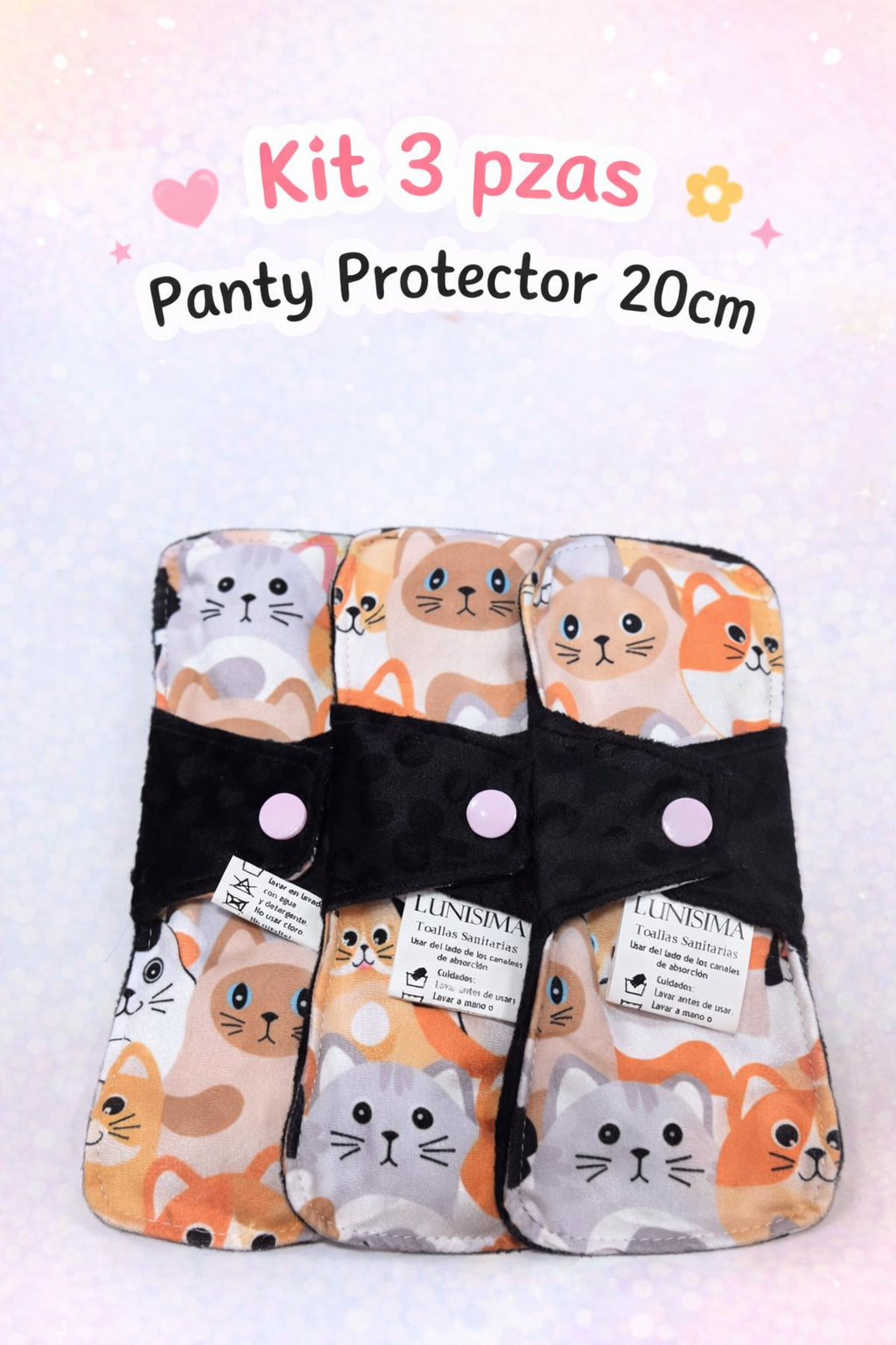 Kit 3 panty protector Lunisima 20 cm cuadrado