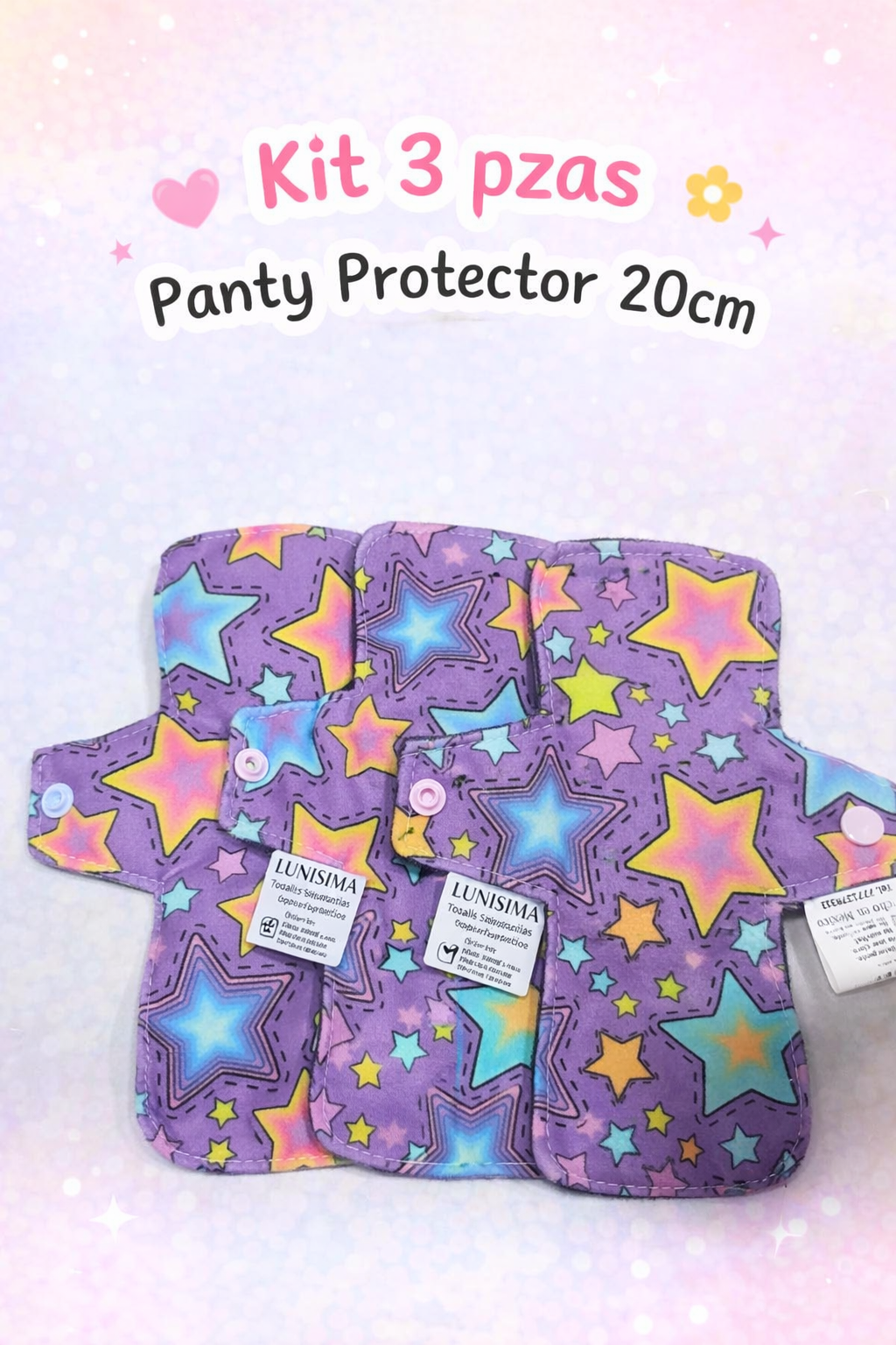 Kit 3 panty protector Lunisima 20 cm cuadrado