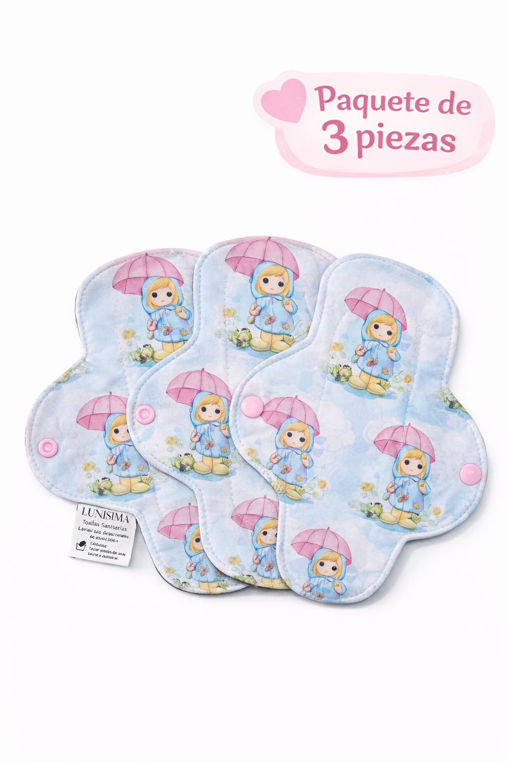 Kit 3 panty protector Lunisima 20 cm redondo