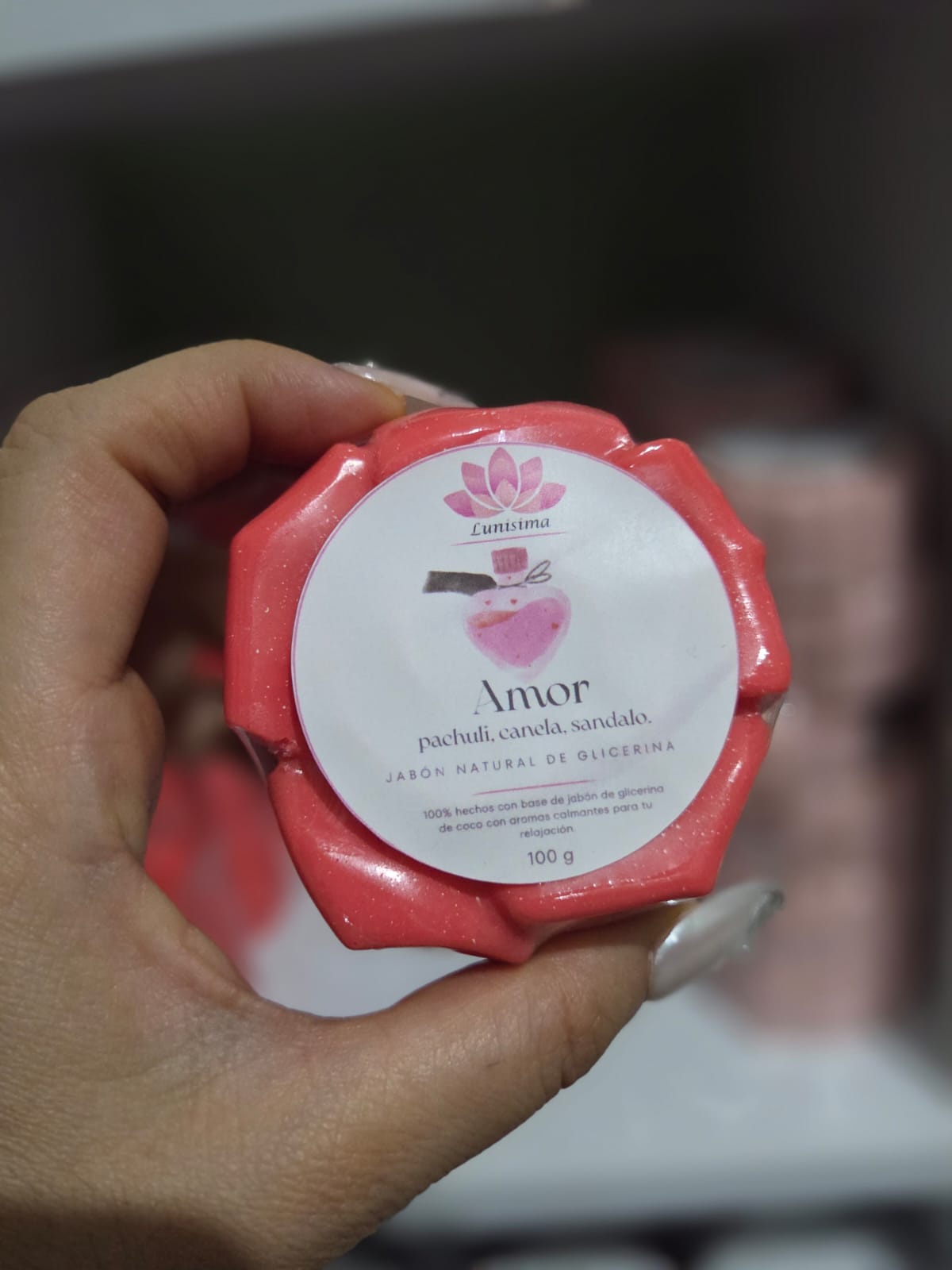 Jabon artesanal de Glicerina Lunisima 100 gr