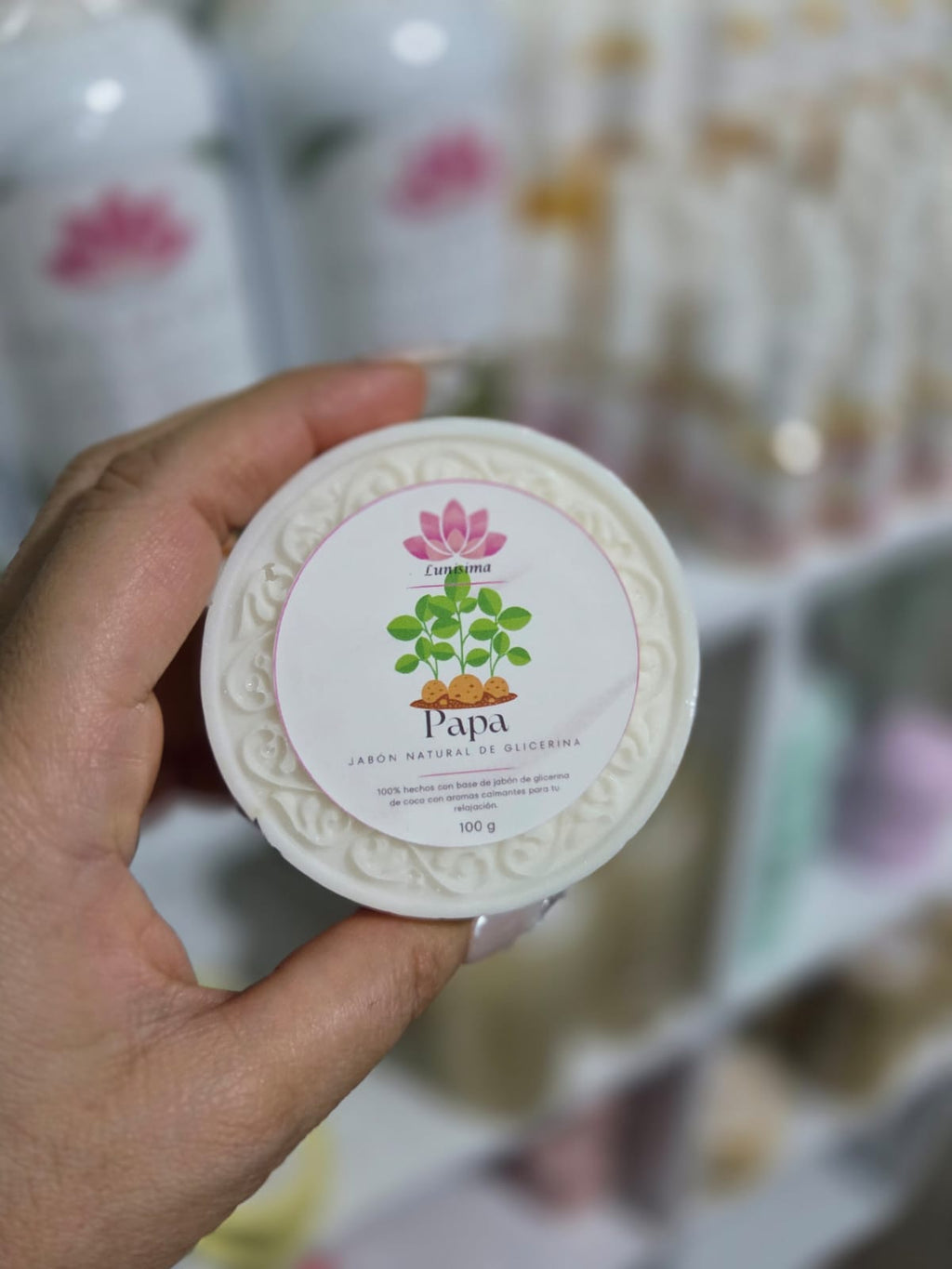 Jabon artesanal de Glicerina Lunisima 100 gr