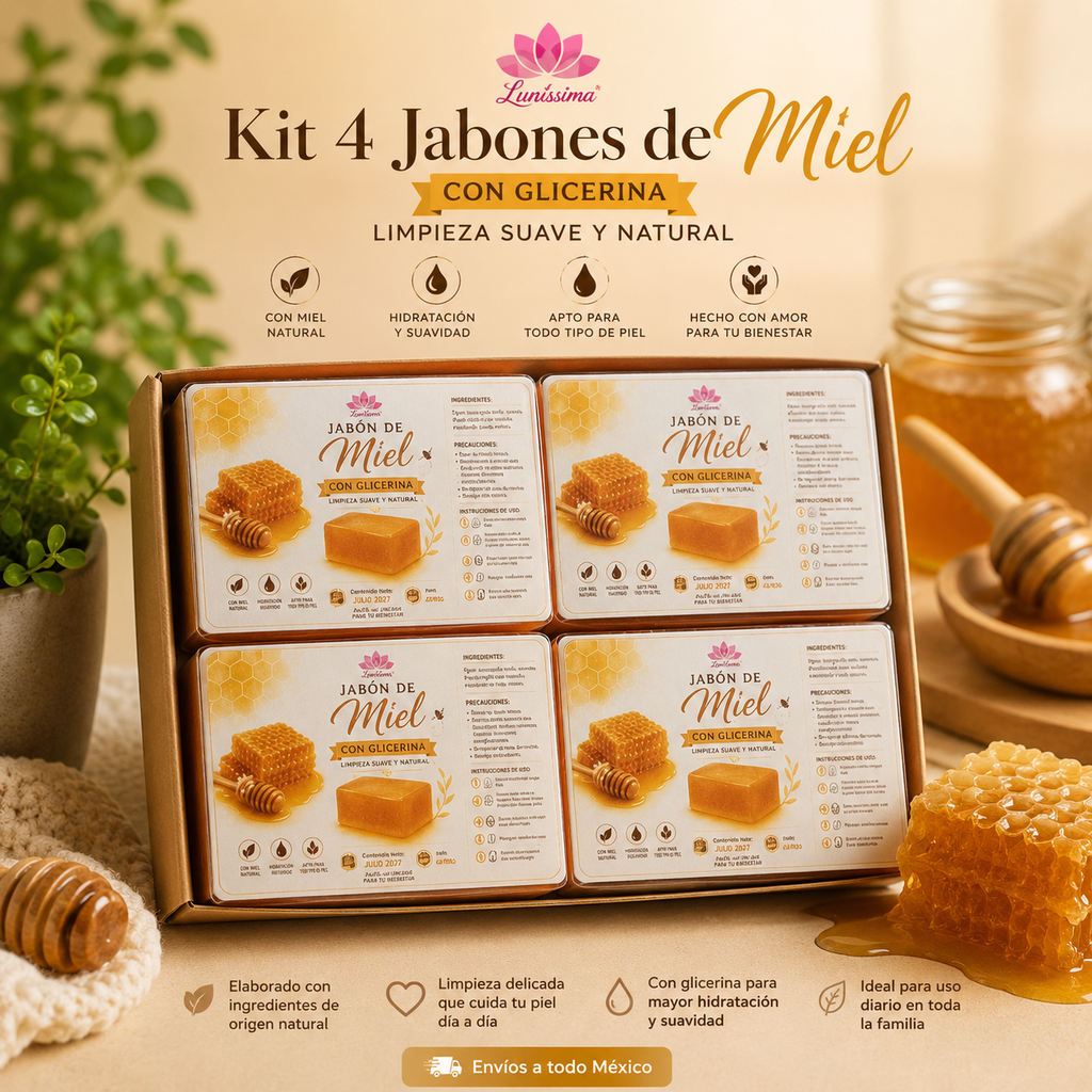 Kit de 4 jabones de glicerina