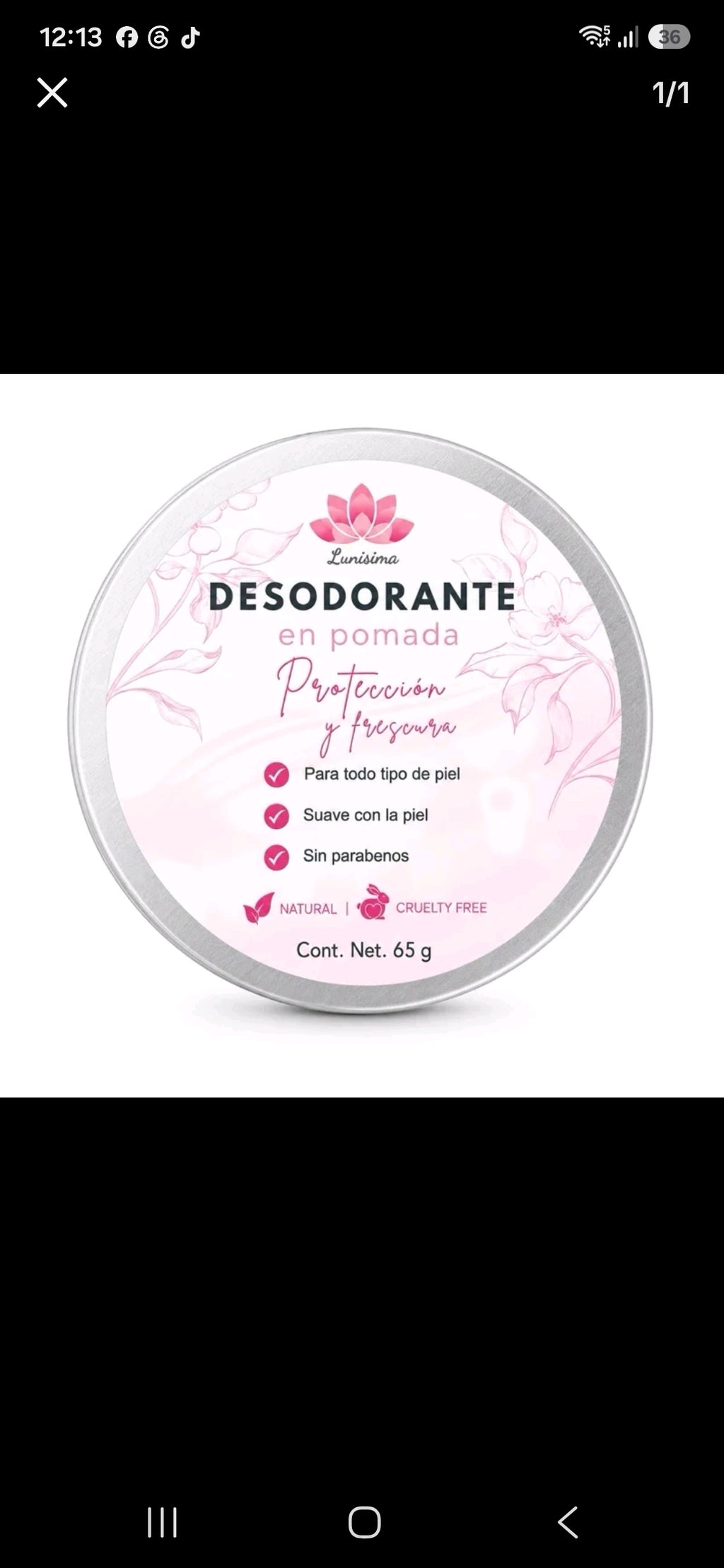 Desodorante  en lata ecológico