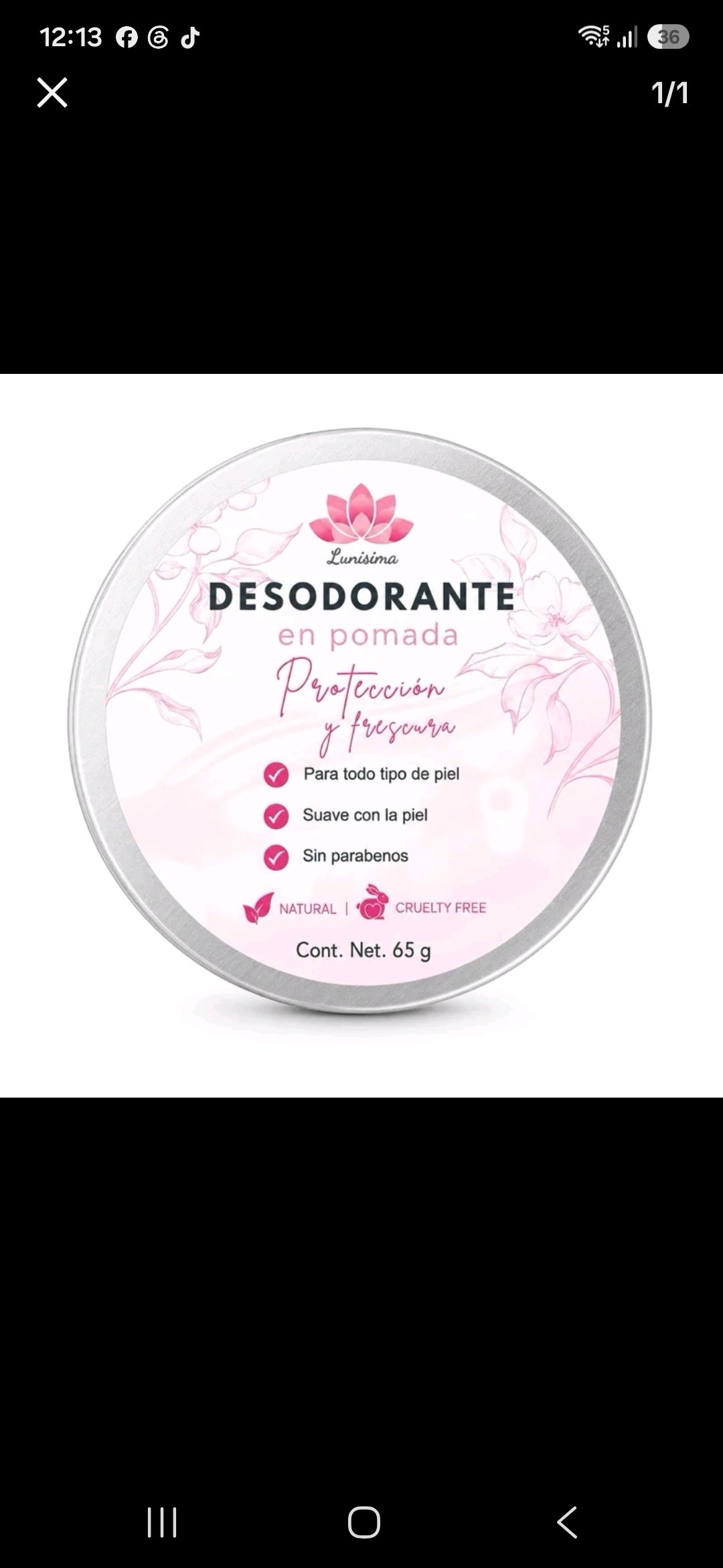 Desodorante  en lata ecológico