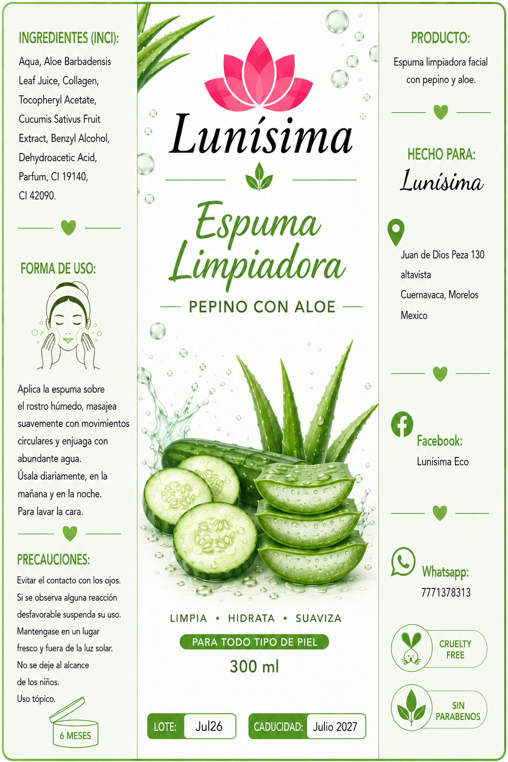 Espuma limpiadora