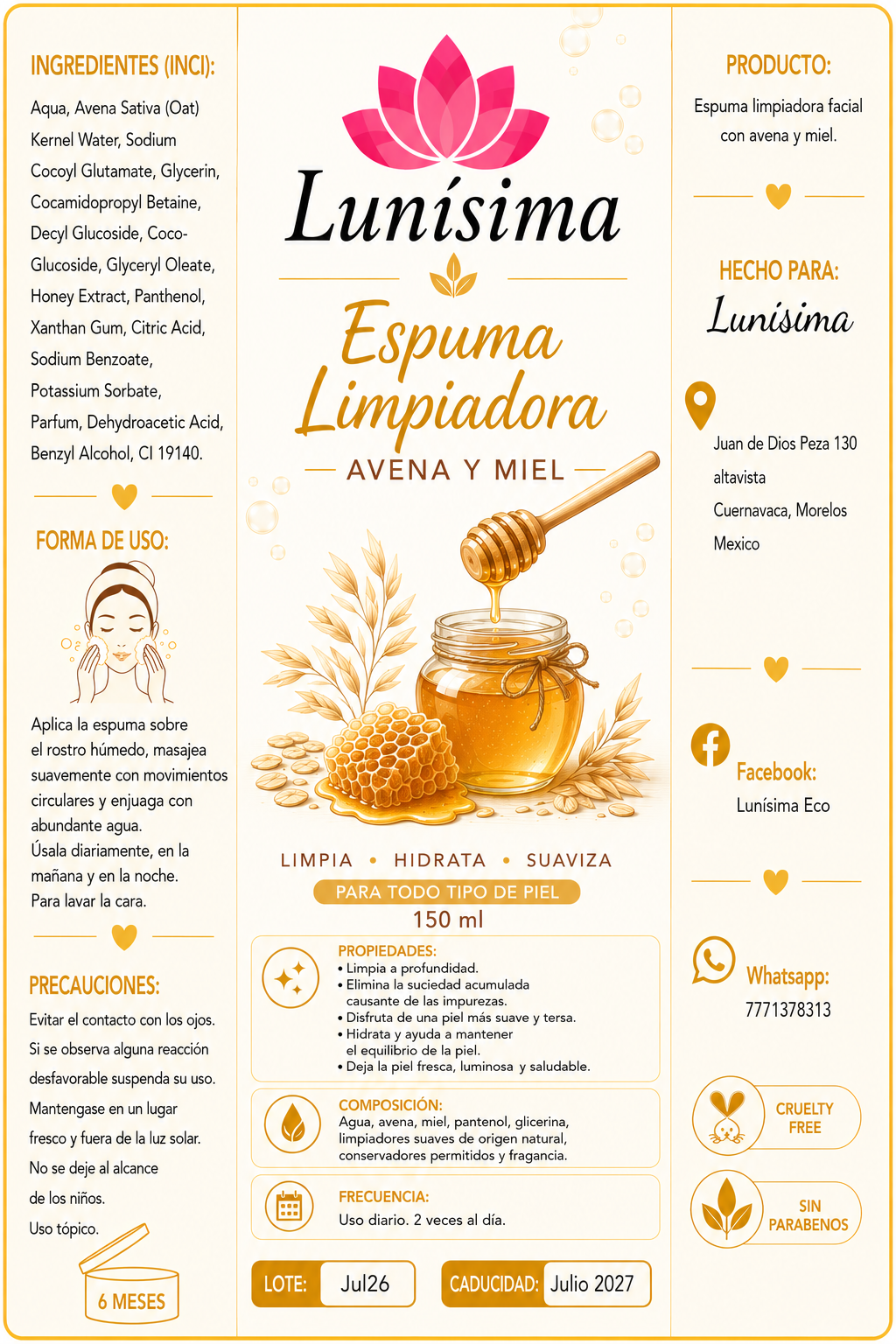 Espuma limpiadora