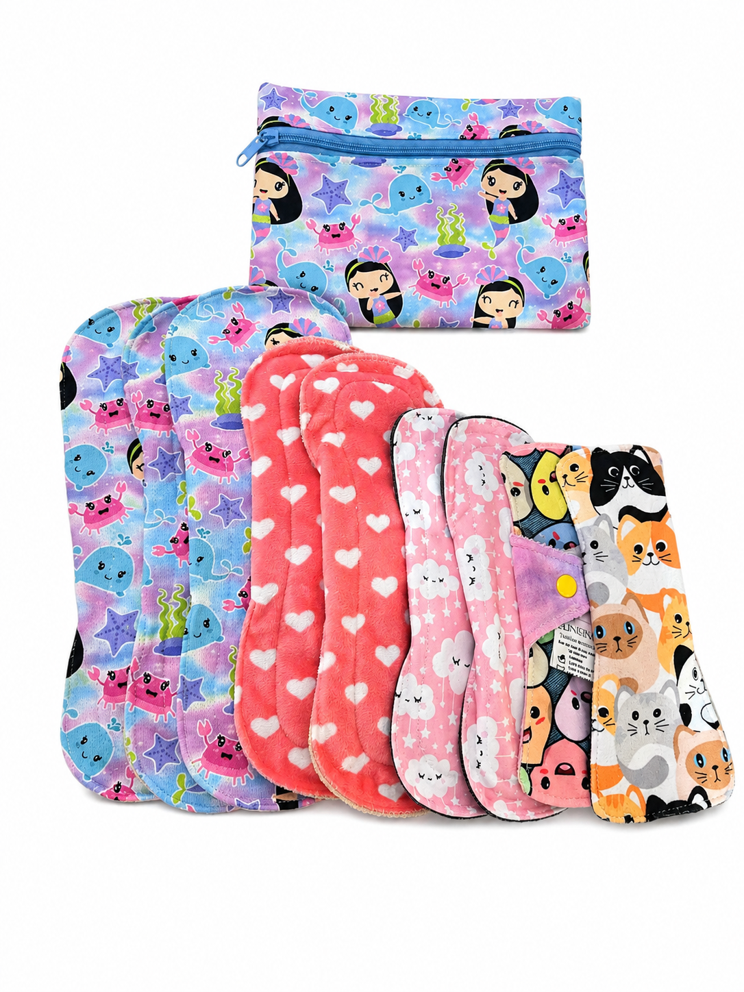 Kit completo de toallas Lunisima 9 toallas y 1 bolsa